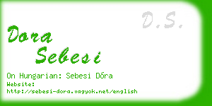 dora sebesi business card